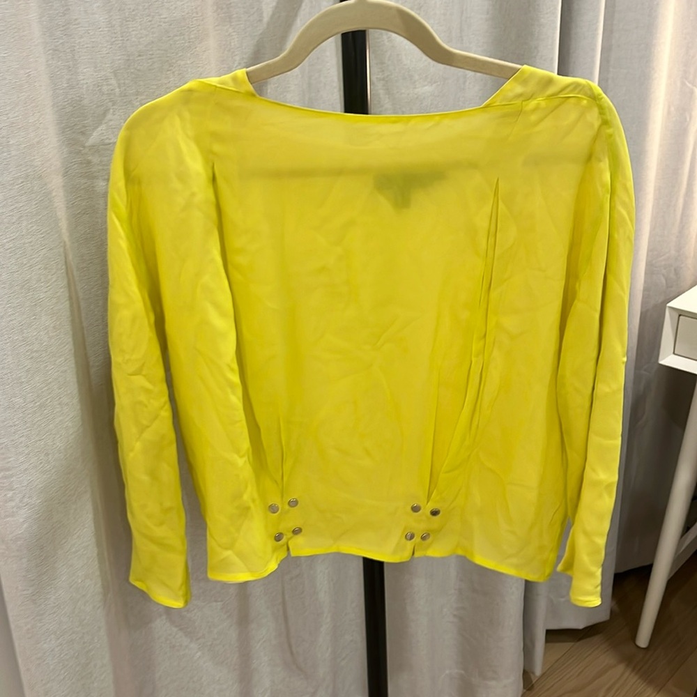 Ted Baker London yellow chiffon shirt